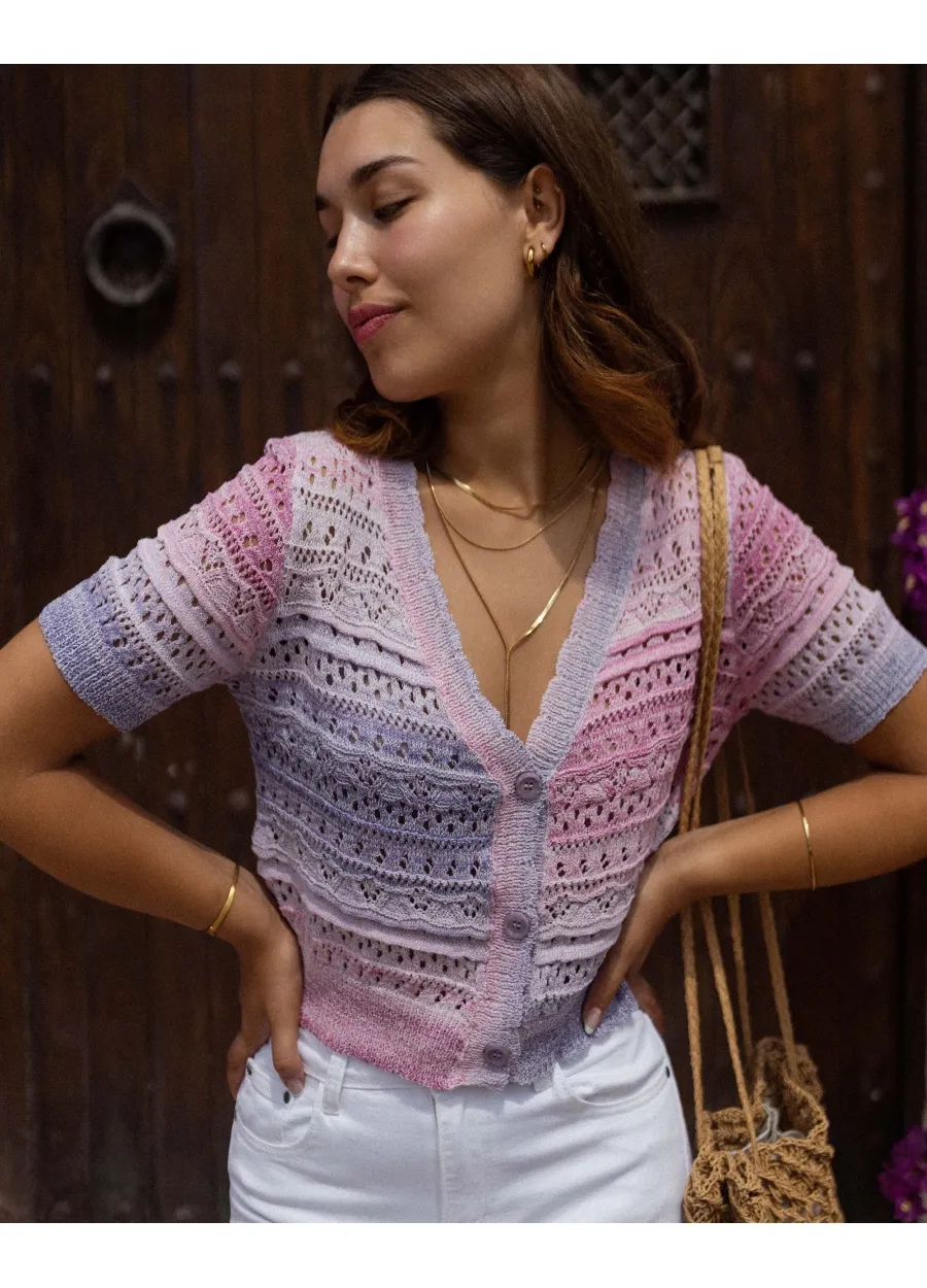 Chaqueta Calada Lila