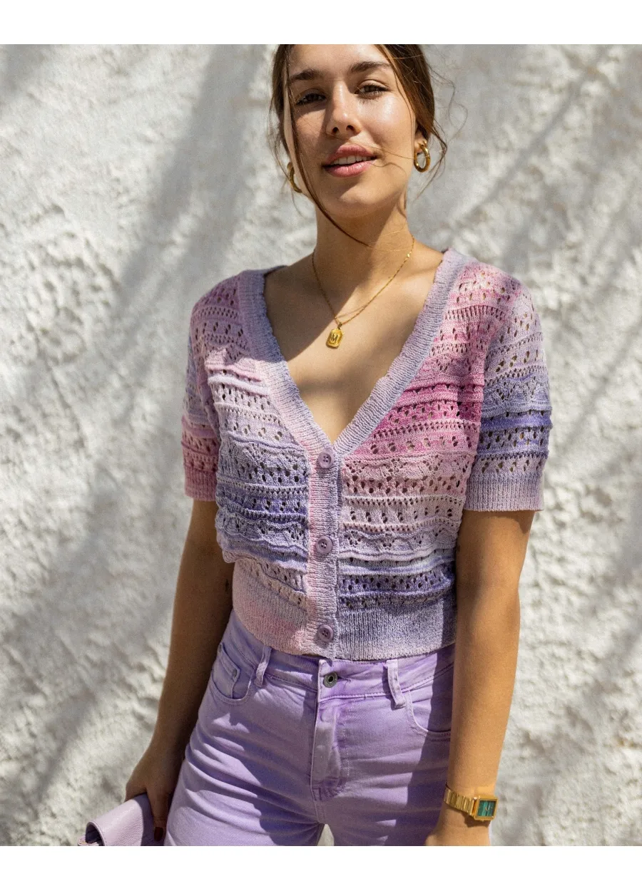 Chaqueta Calada Lila