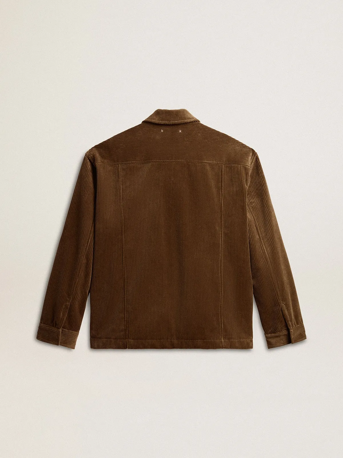 Chaqueta de hombre de pana color oliva