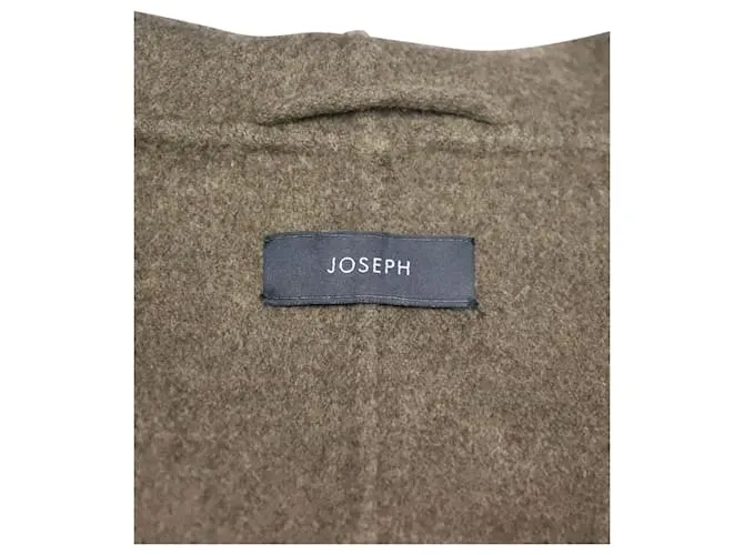Chaqueta Joseph con cuello chal drapeado en acrílico verde oliva 