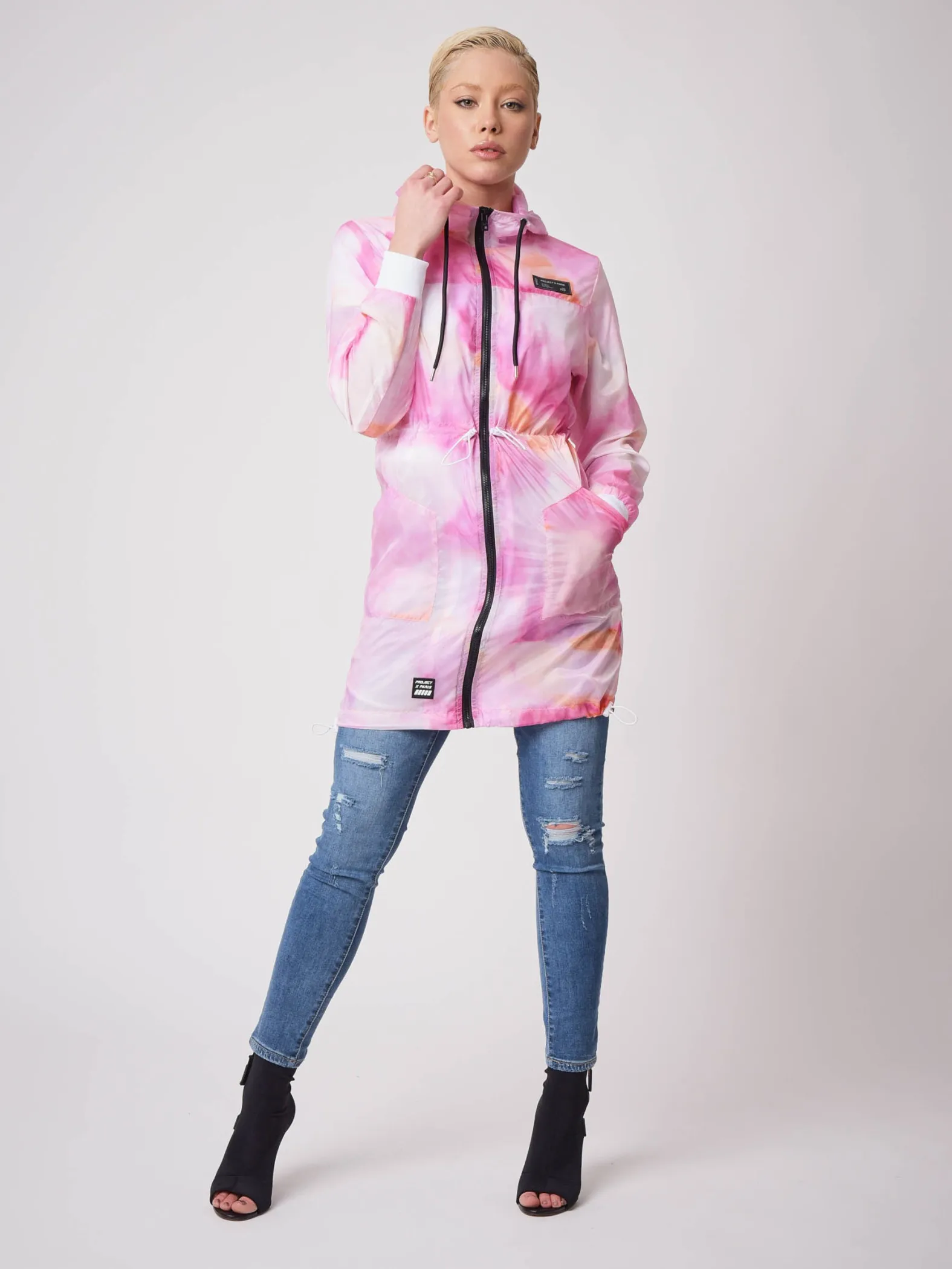 Chaqueta larga teñida