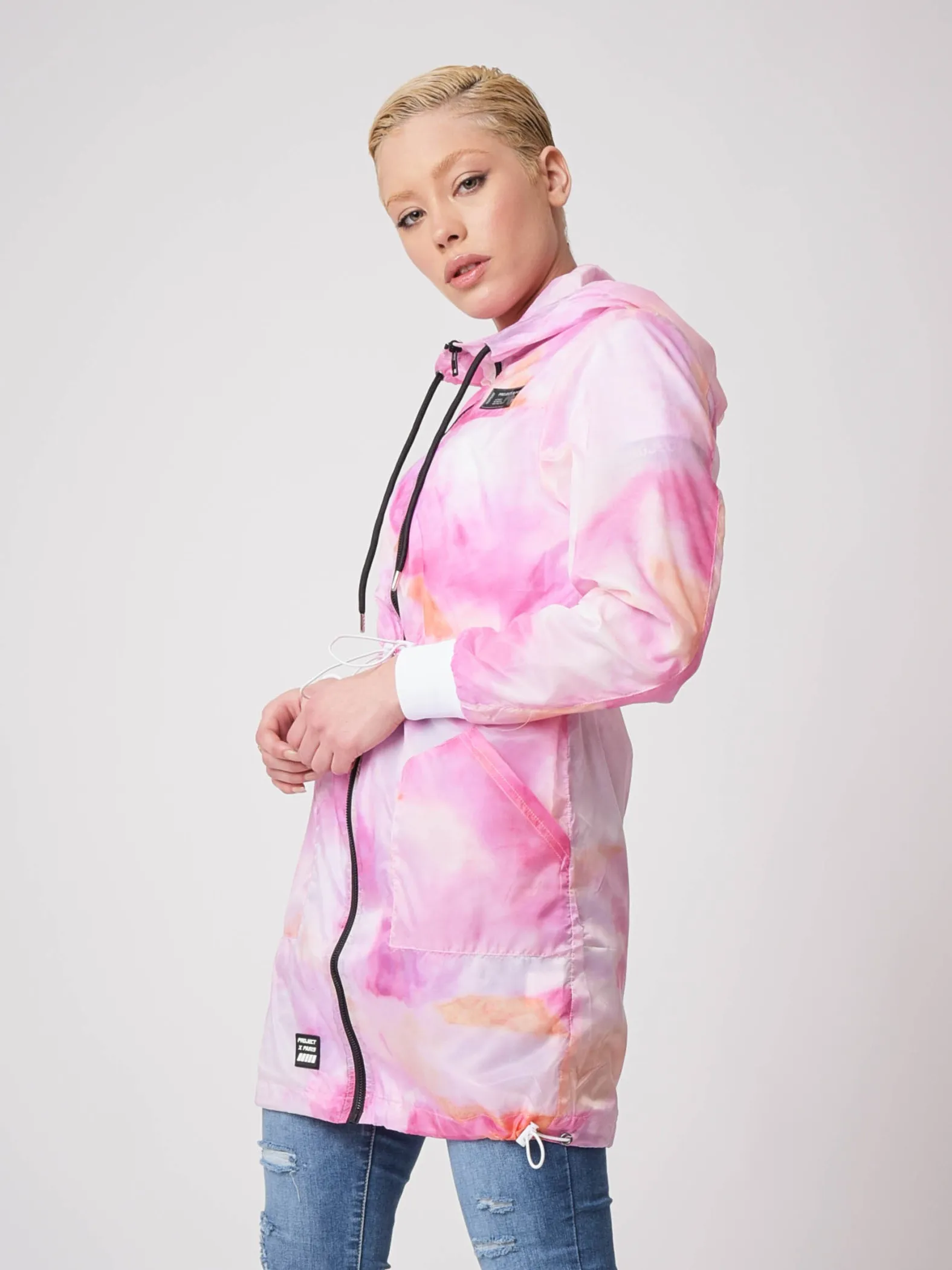 Chaqueta larga teñida