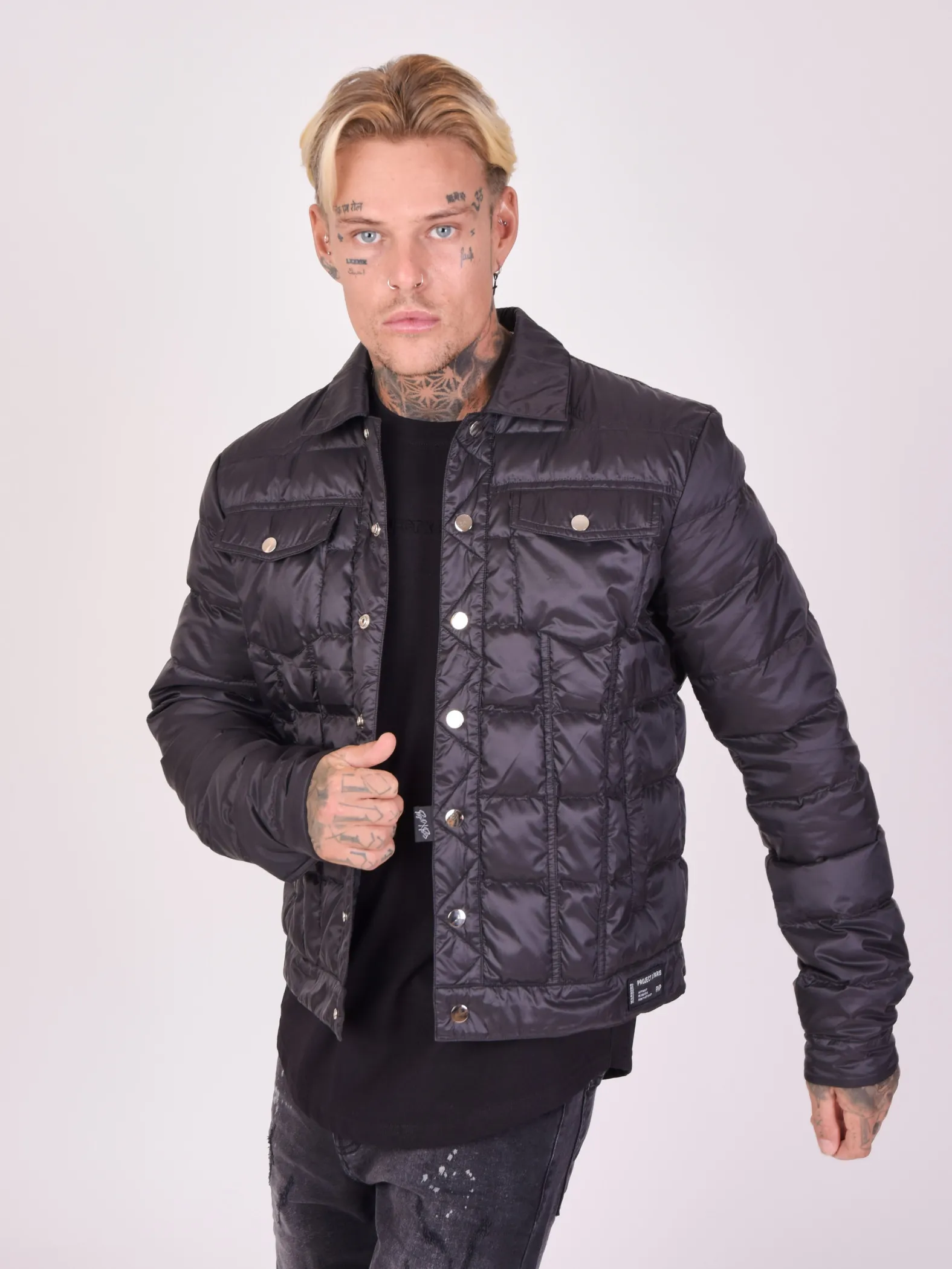 Chaqueta motera acolchada