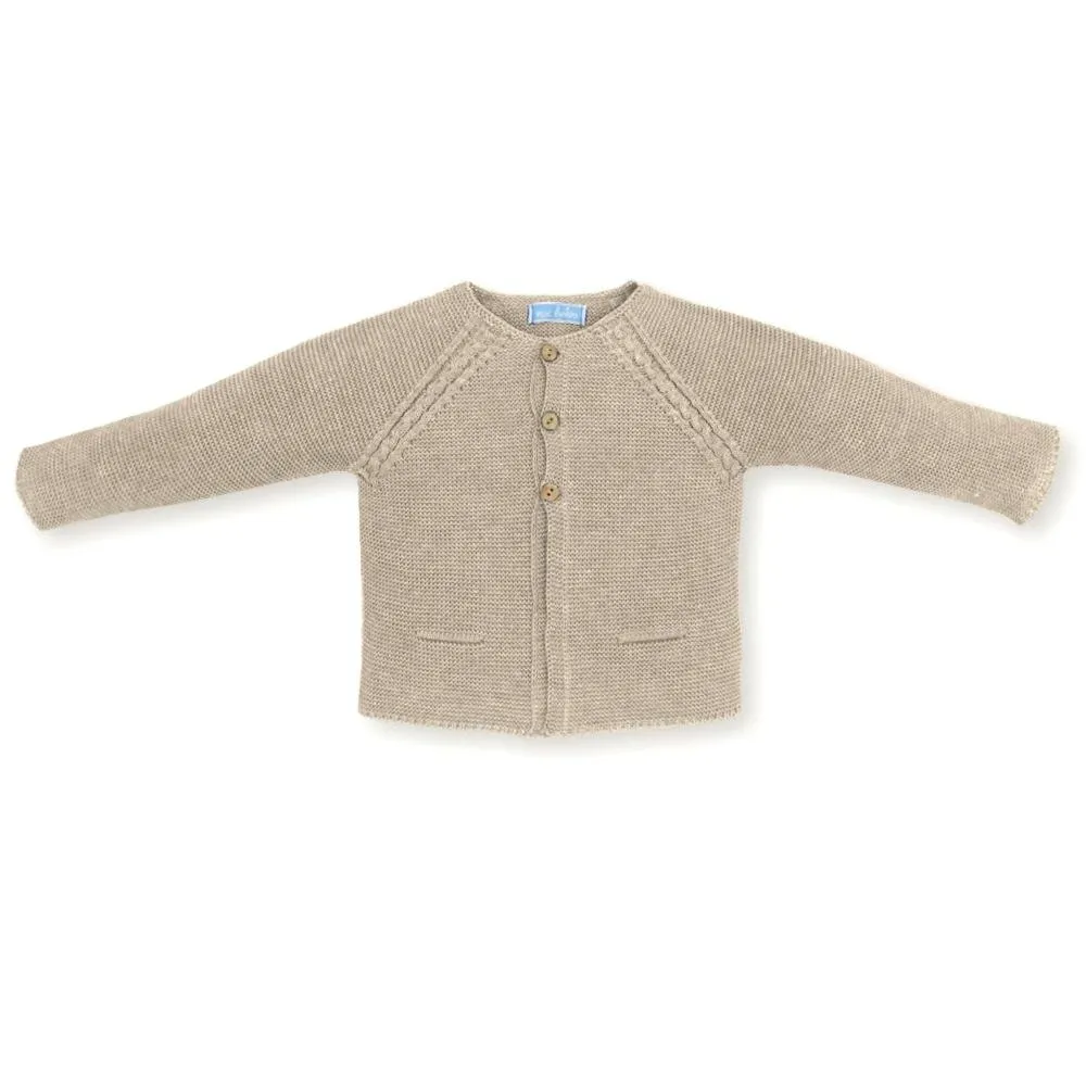 CHAQUETA UNISEX HILO TRENZAS  BEIGE SAFARI