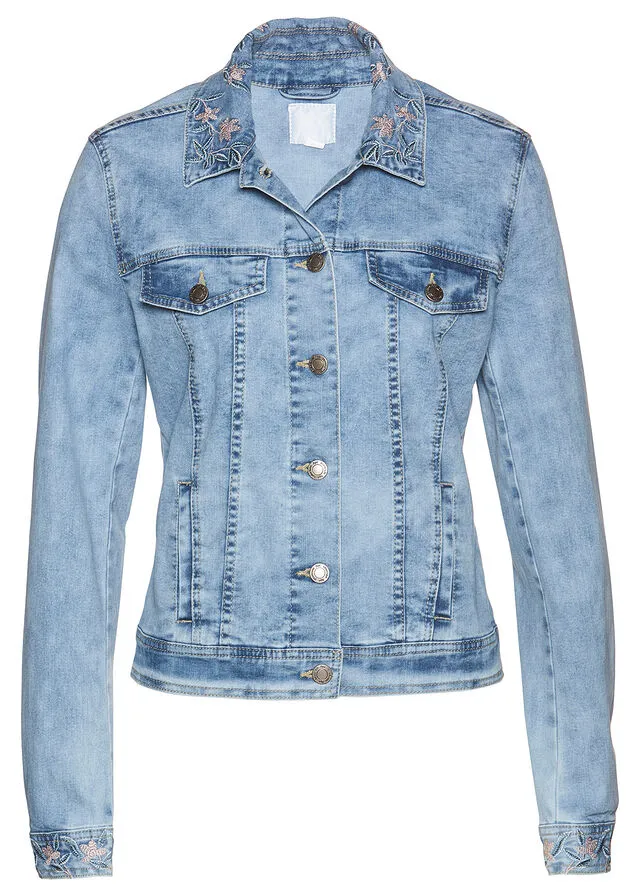 Chaqueta vaquera azul blanqueado
