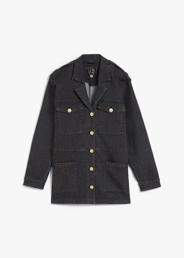 Chaqueta vaquera denim negro