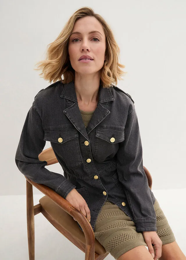 Chaqueta vaquera denim negro