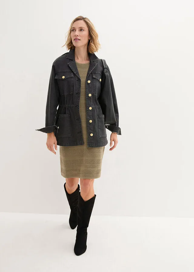 Chaqueta vaquera denim negro
