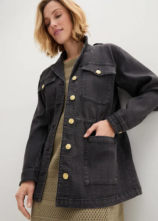 Chaqueta vaquera denim negro