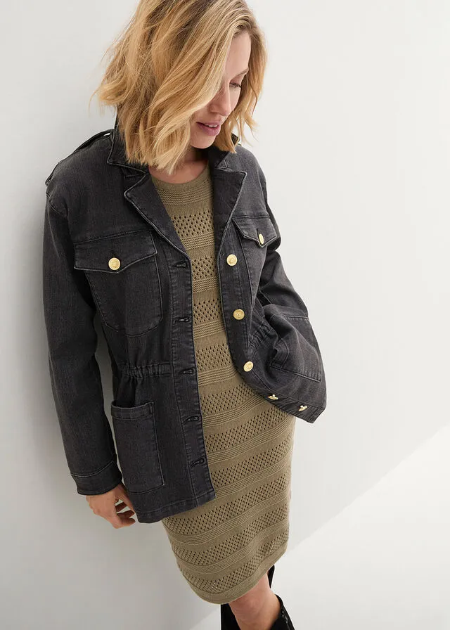 Chaqueta vaquera denim negro
