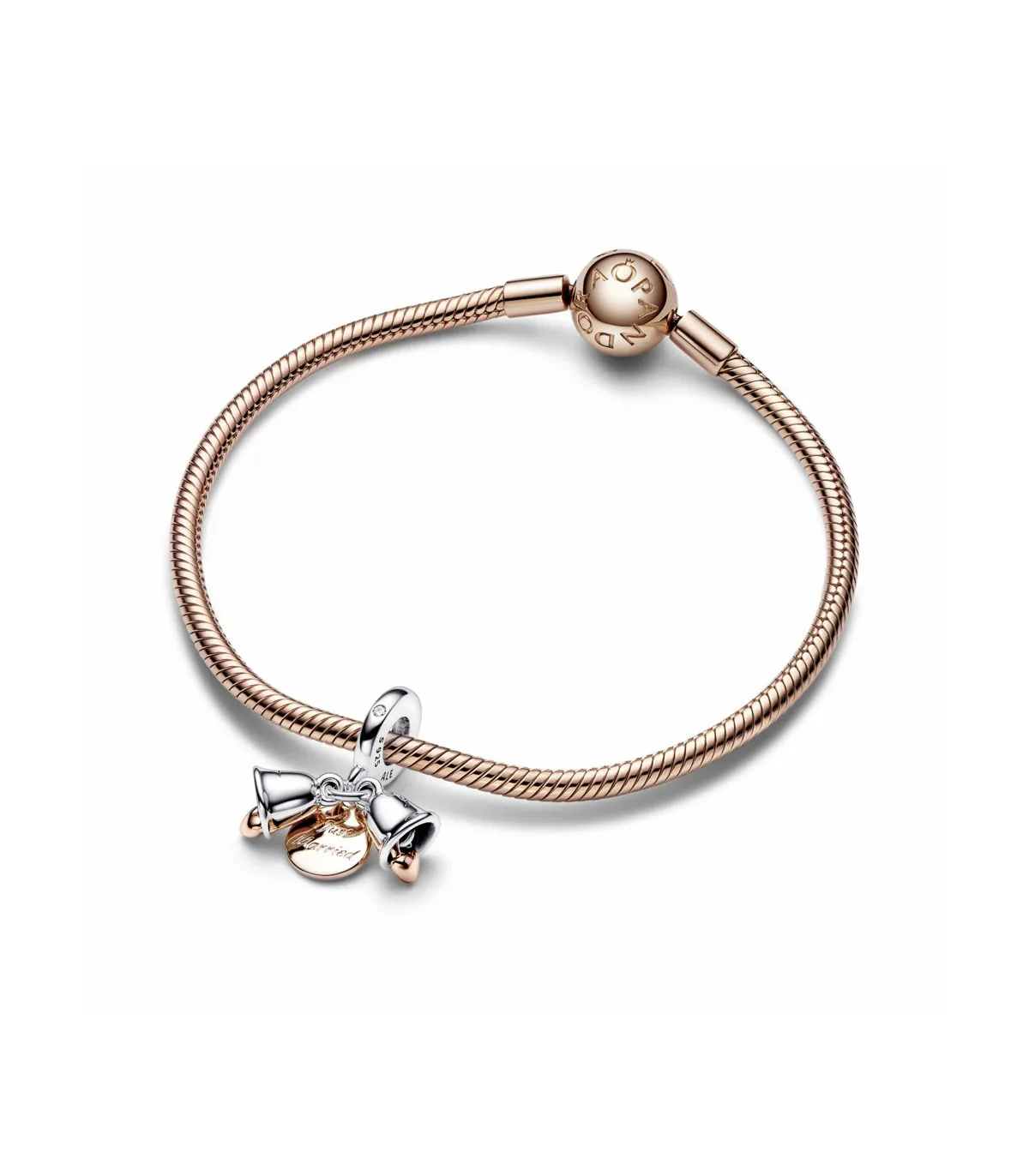 CHARM COLGANTE PANDORA CAMPANAS DE BODA DOS TONOS  782592C01