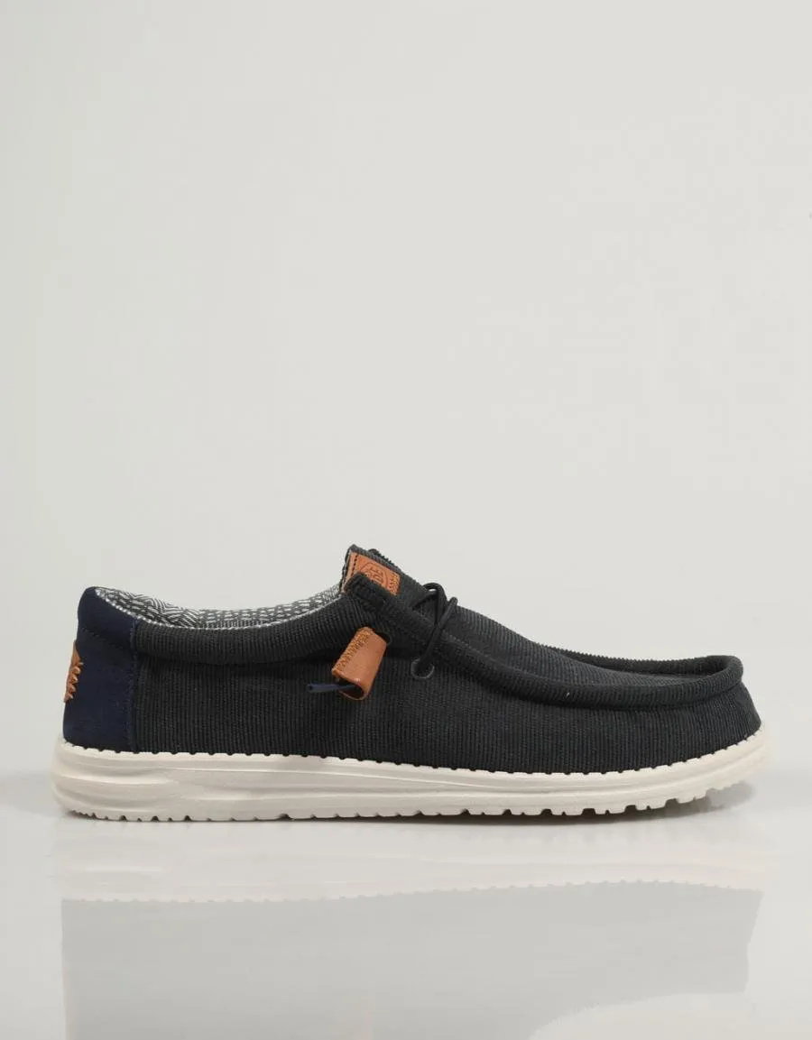  chaussures sportives DUDE Wally Corduroy en Bleu marine 83836