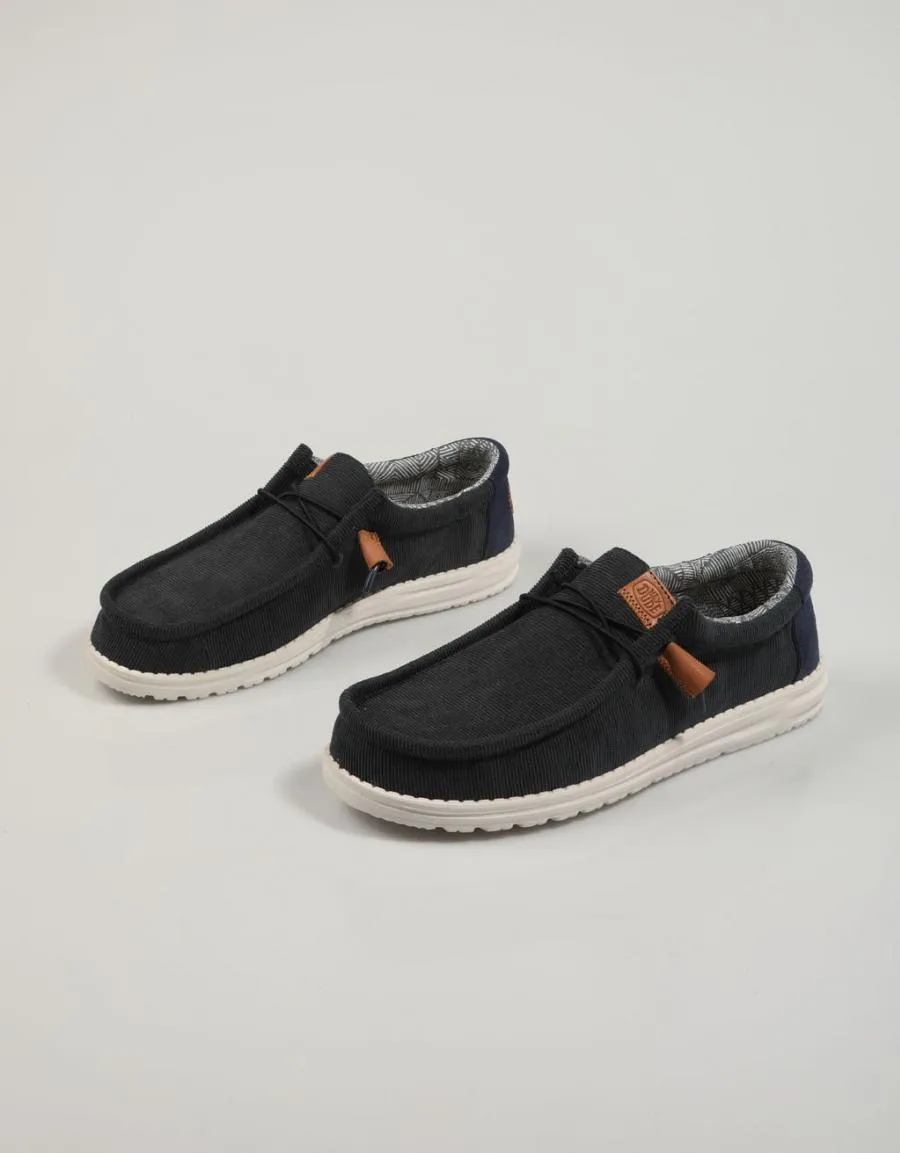  chaussures sportives DUDE Wally Corduroy en Bleu marine 83836