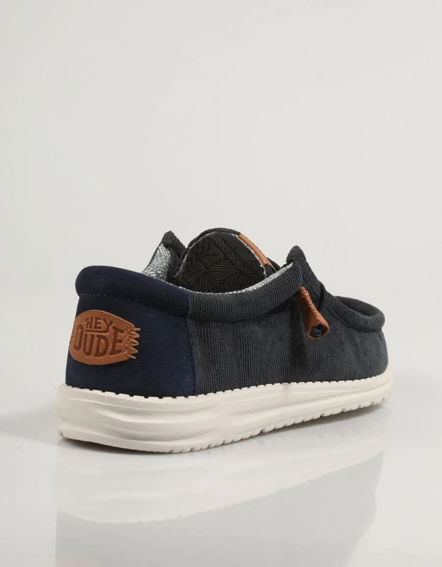  chaussures sportives DUDE Wally Corduroy en Bleu marine 83836