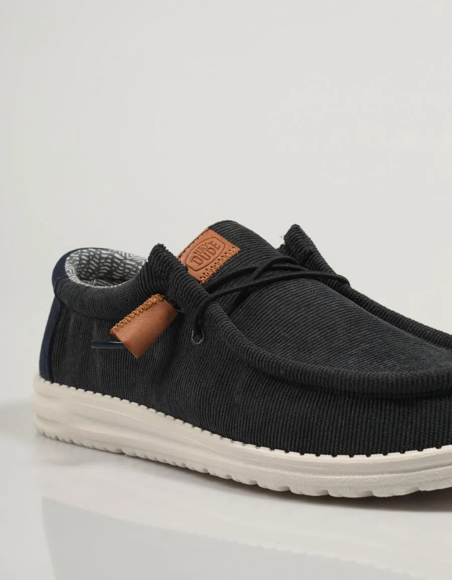  chaussures sportives DUDE Wally Corduroy en Bleu marine 83836