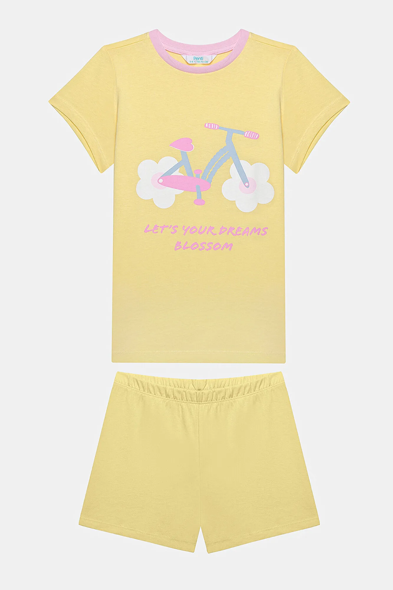 Conjunto de pijama para niña floral, pack de 2 unidades