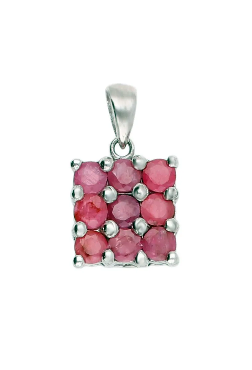 CONJUNTO PLATA, PENDIENTES SORTIJA Y COLGANTE RUBíES FINOS 037_R5