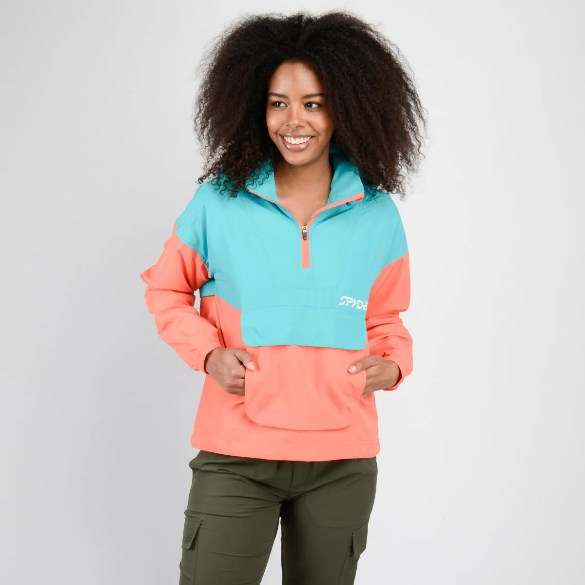 Cortaviento Outdoor Mujer Spyder Turquesa