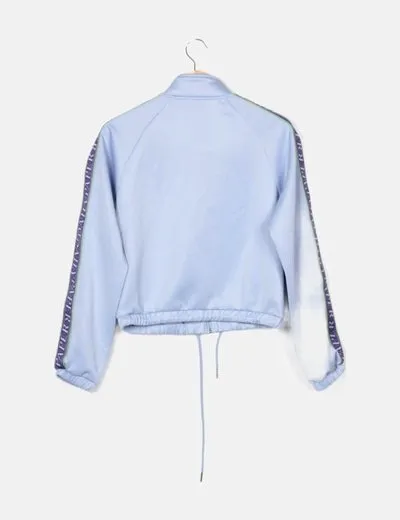 DAILY PAPER Sudadera azul banda lateral