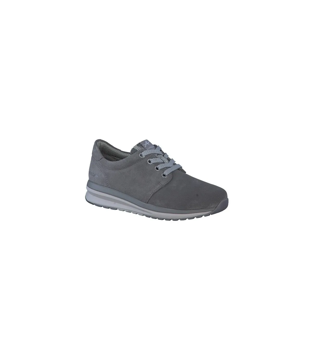 Deportivo de cordones en suede gris