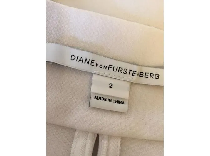 DIANE VON FURSTENBERG Vestidos T.fr 36 Viscosa Blanco 