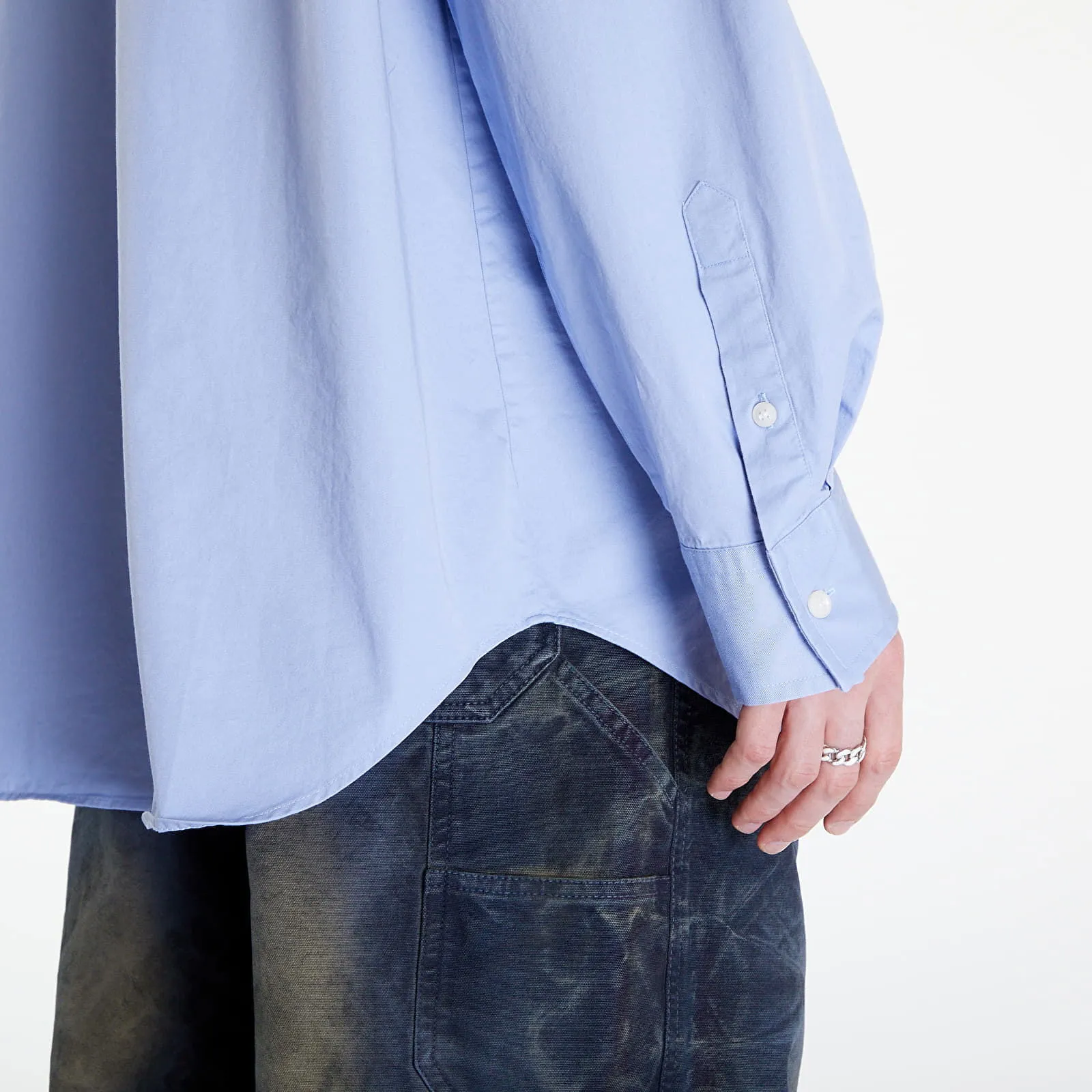 DIESEL SLIMOLOGO SHIRT BLUE