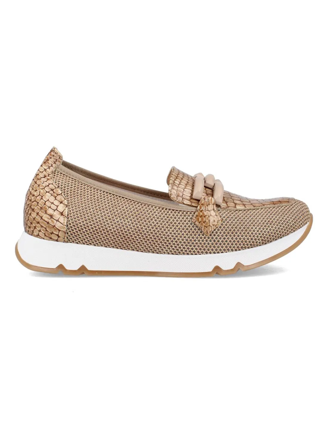 DOCTOR CUTILLAS  MOCASíN DEPORTIVO SERPIENTE CAMEL