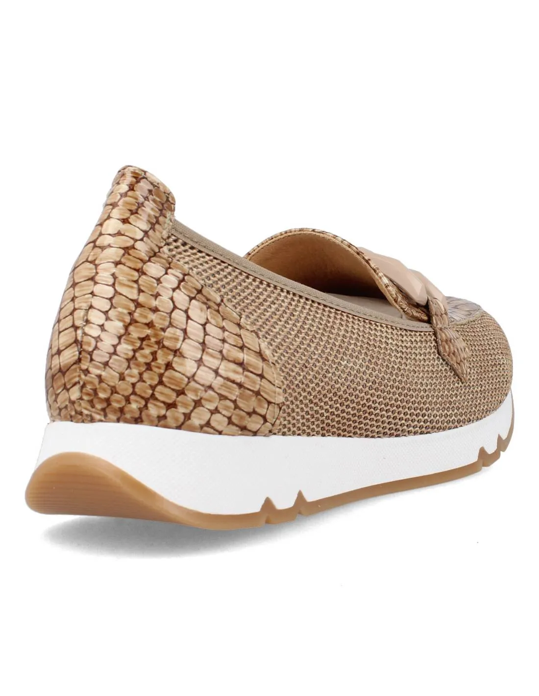 DOCTOR CUTILLAS  MOCASíN DEPORTIVO SERPIENTE CAMEL