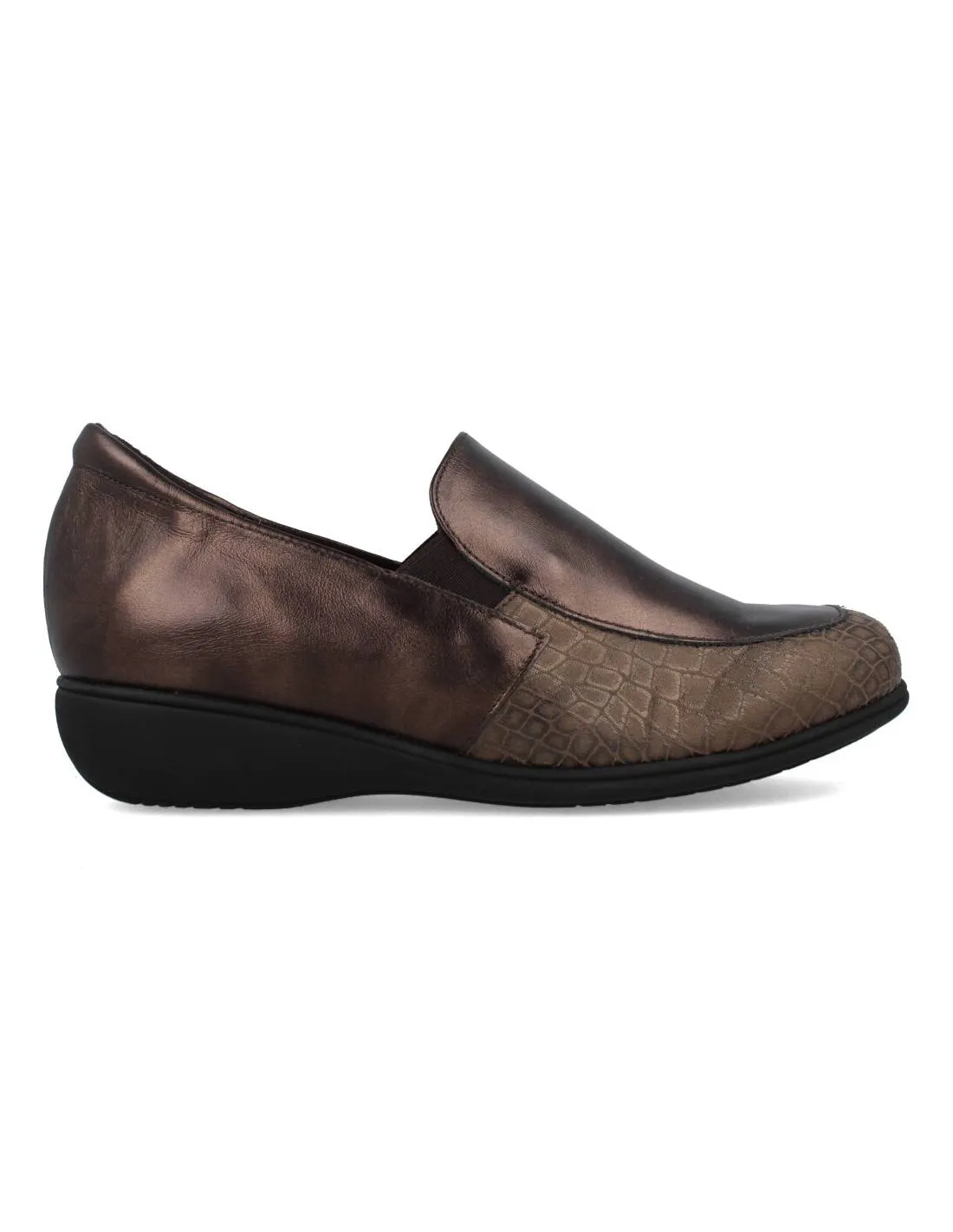 DOCTOR CUTILLAS  MOCASíN PIEL CUñA MARRóN