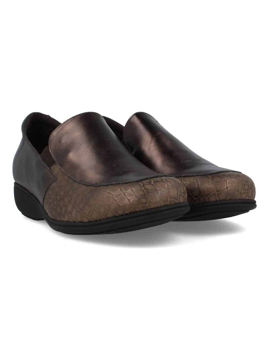 DOCTOR CUTILLAS  MOCASíN PIEL CUñA MARRóN