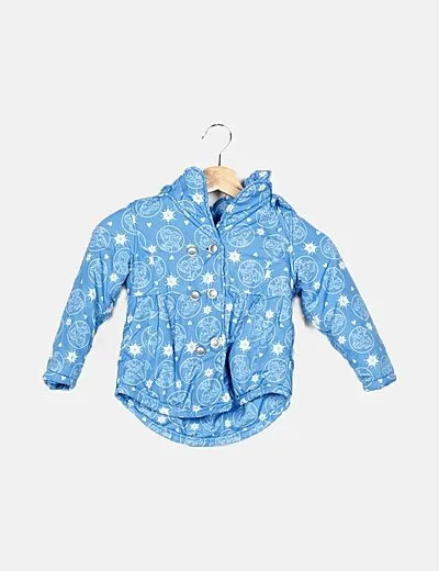 El Corte Inglés Abrigo azul estampado