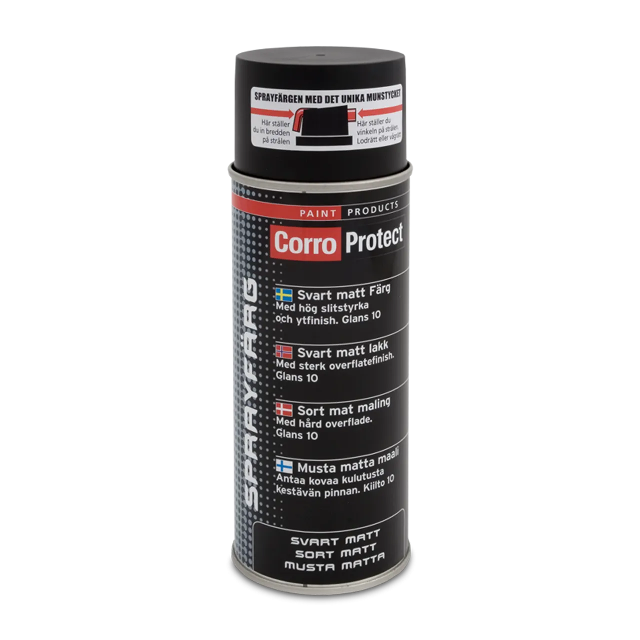 Espray de Pintura CorroProtect Negro Mate 400ml