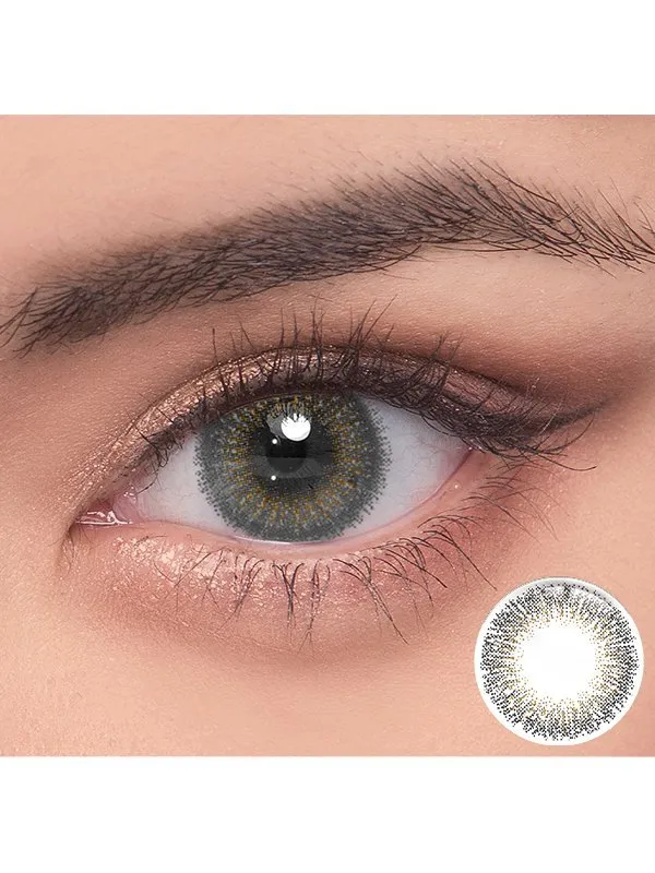 Eyemiol Lentes De Contacto De Color Gris Natural 0.00/6 Meses