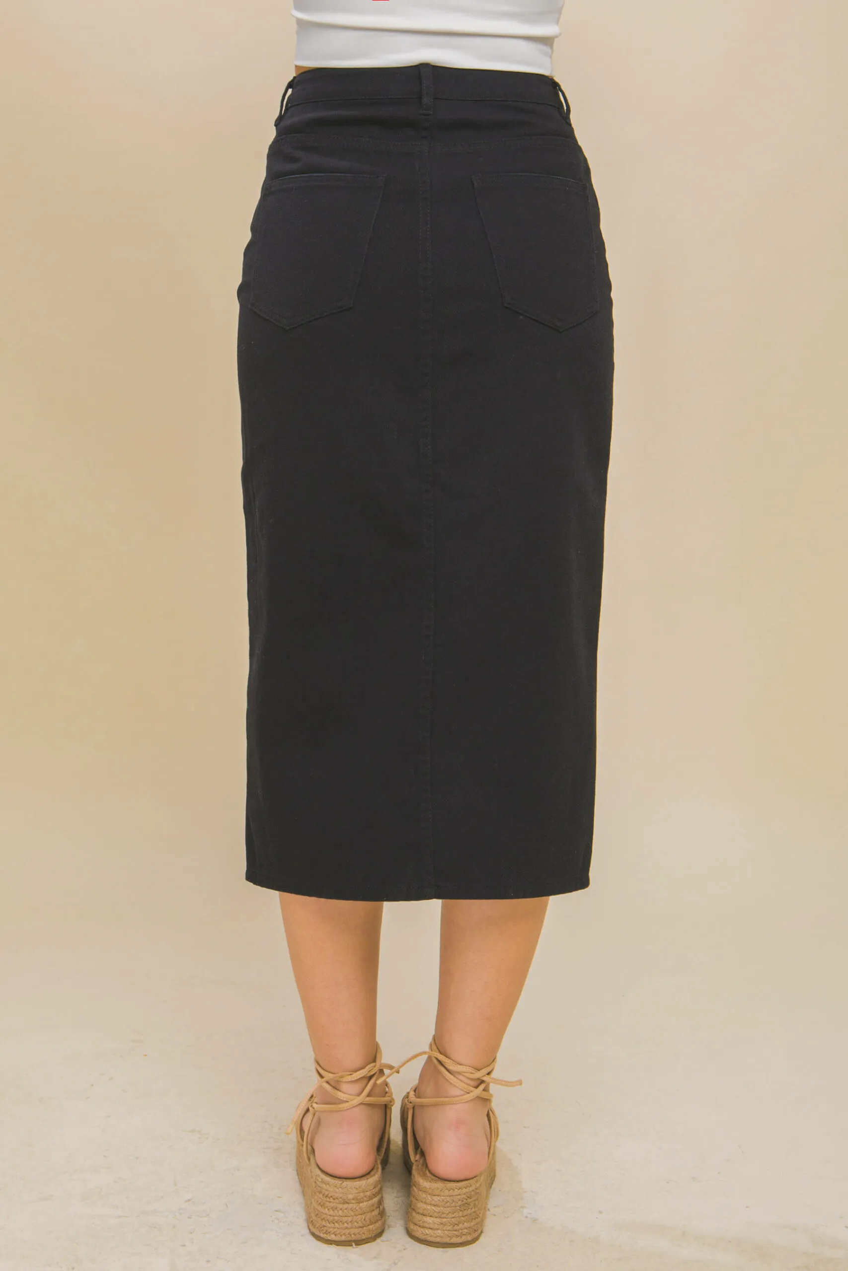 Falda maxi con abertura frontal