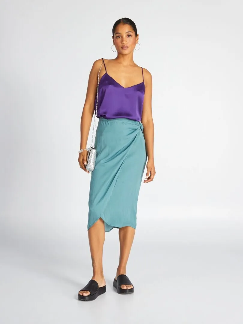 FALDA MIDI  AZUL