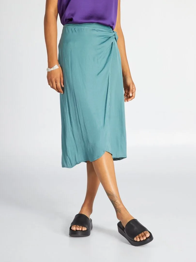 FALDA MIDI  AZUL