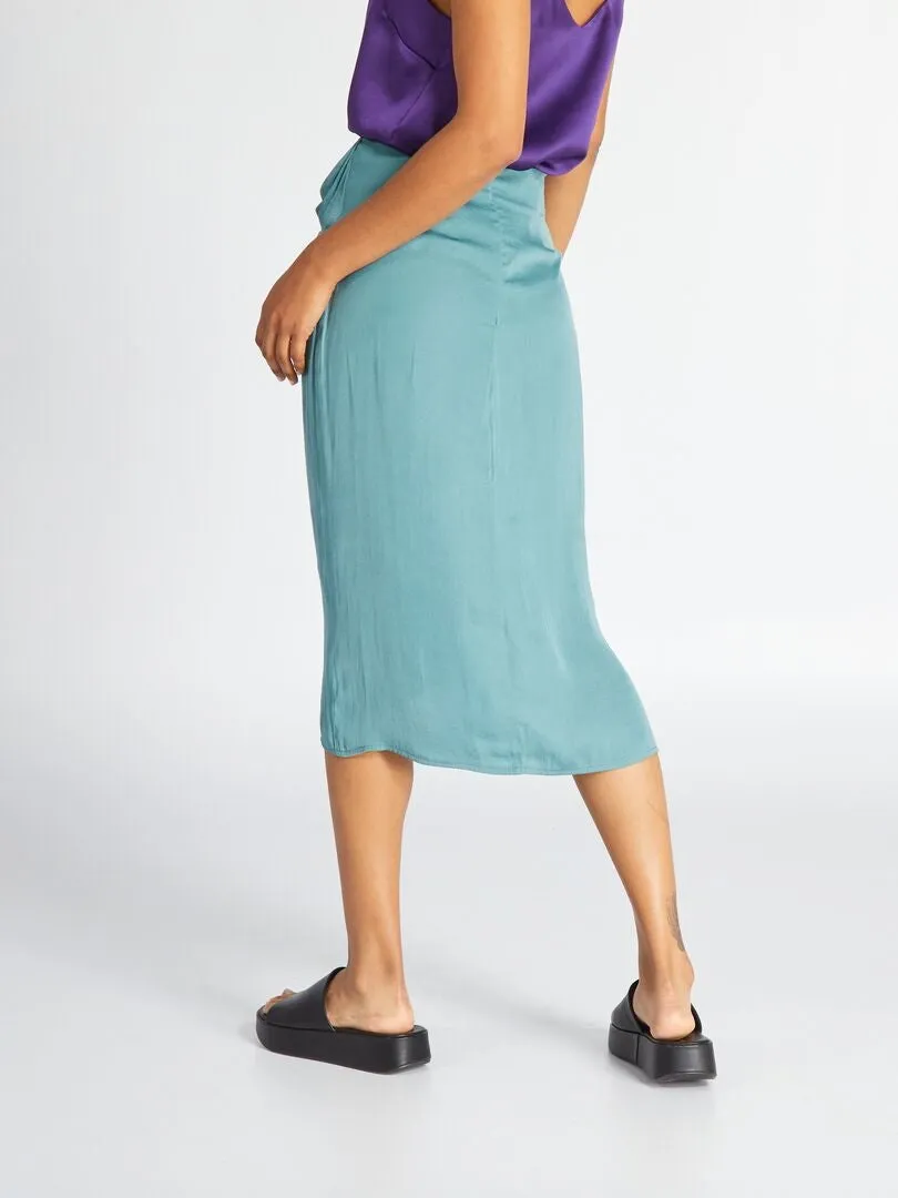 FALDA MIDI  AZUL