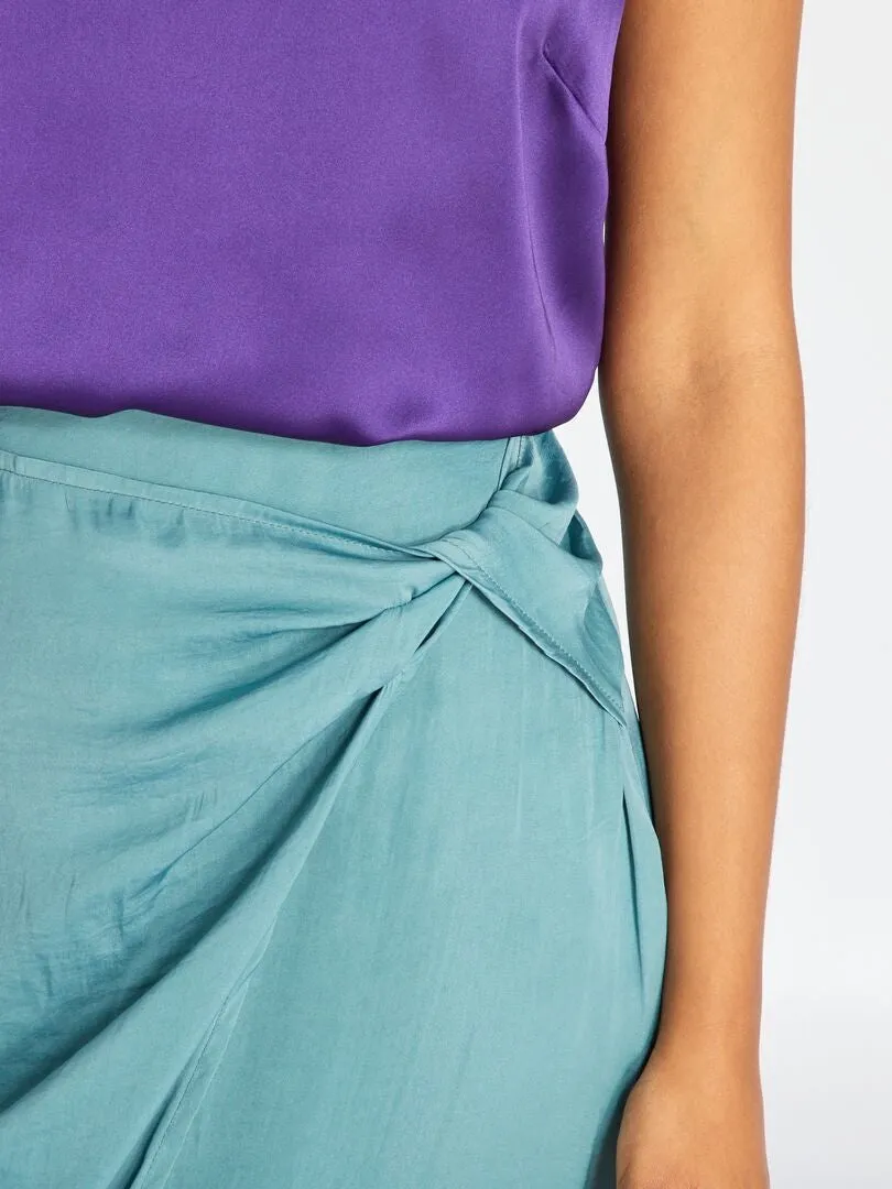 FALDA MIDI  AZUL