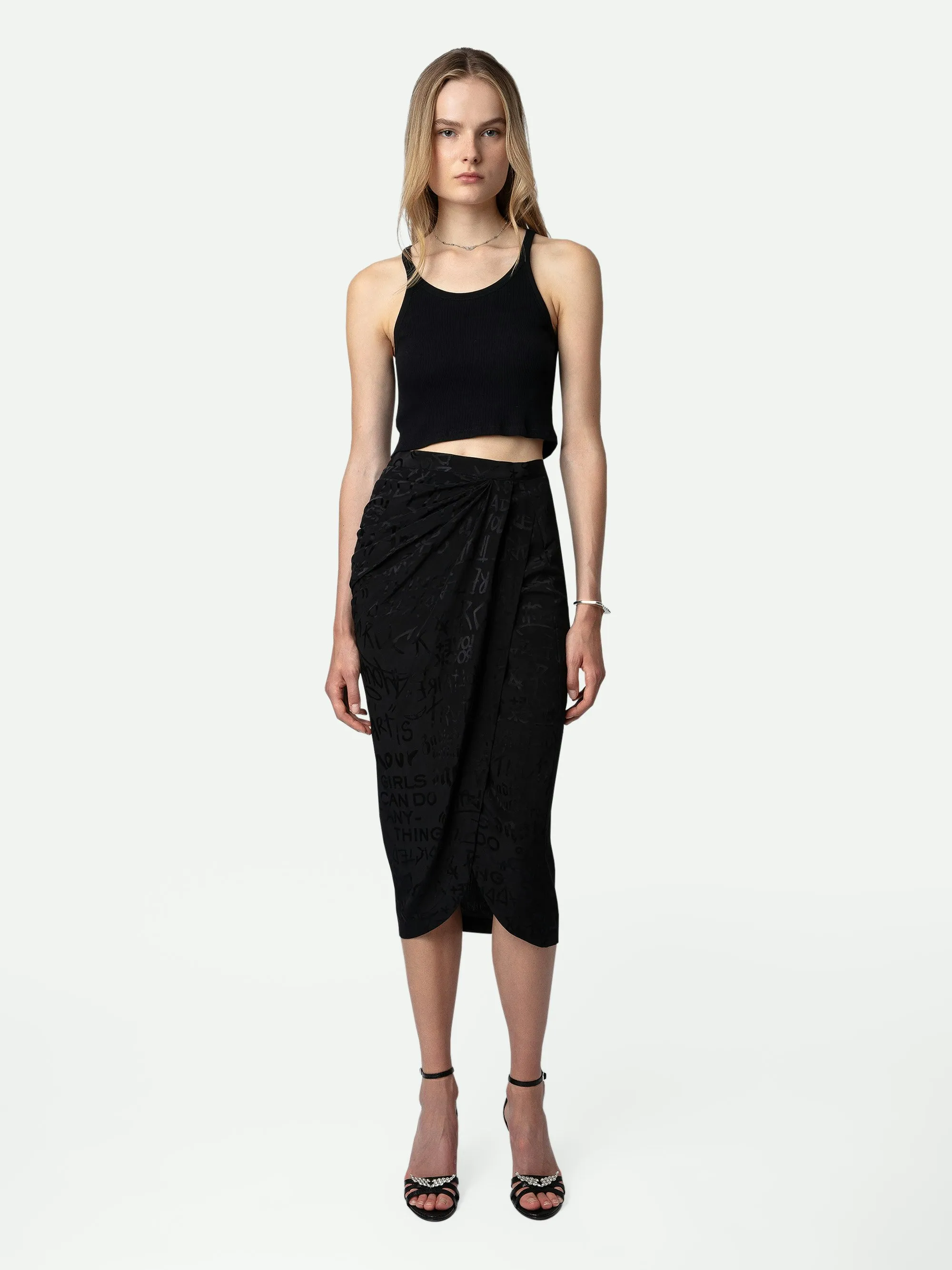 Falda Seda Jacquard Jamelia