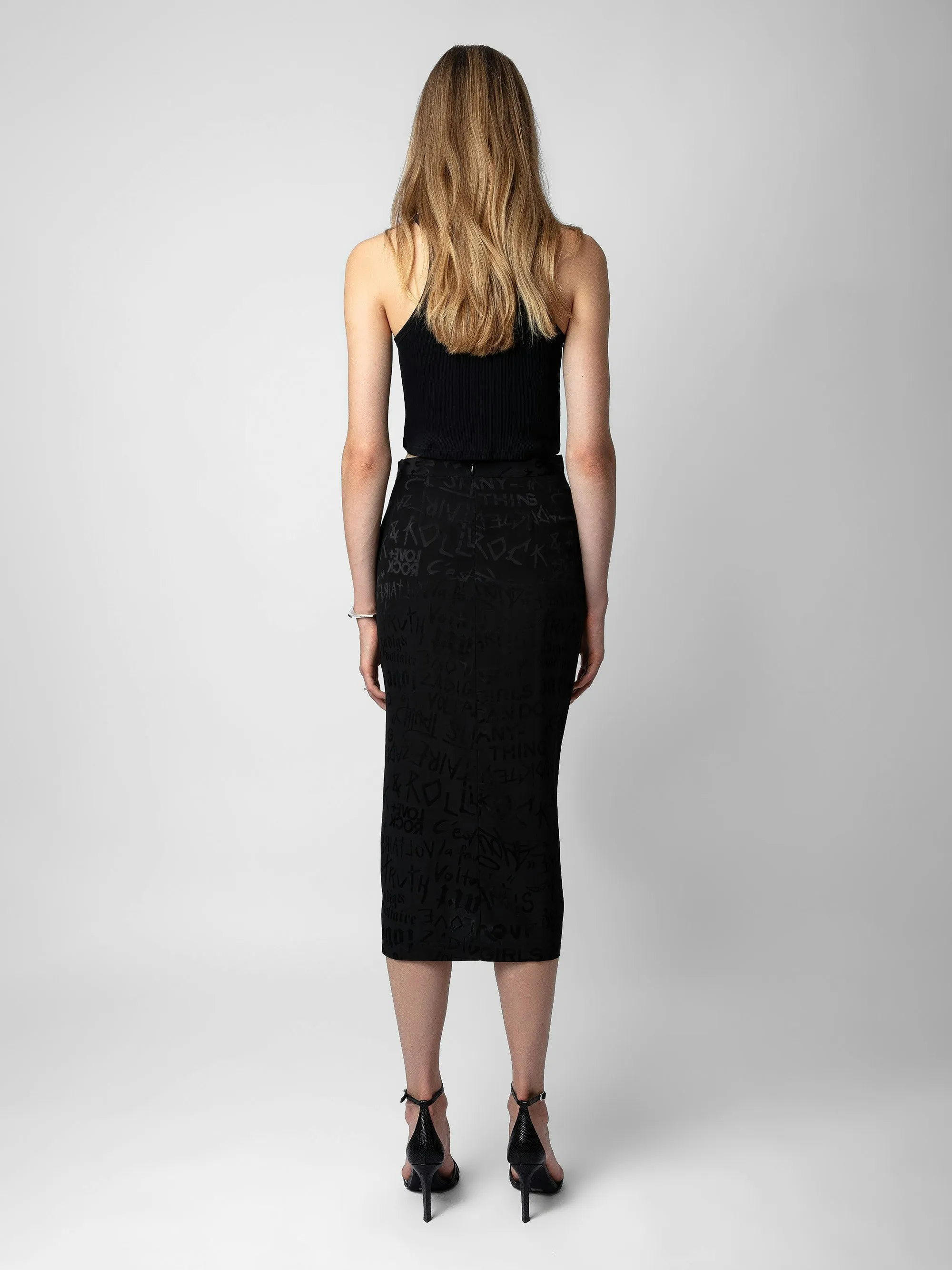 Falda Seda Jacquard Jamelia