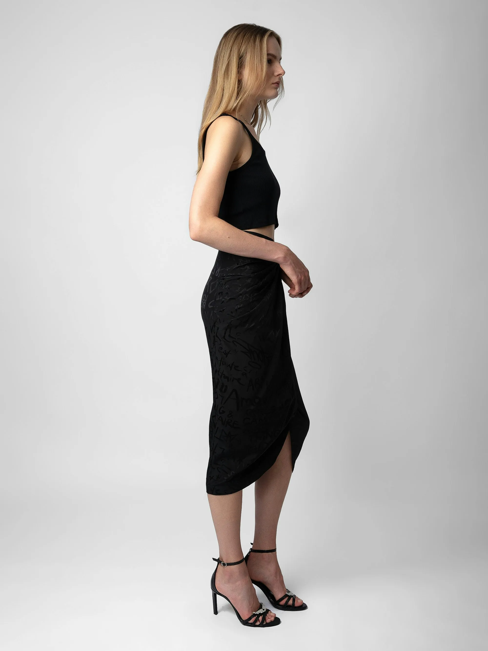 Falda Seda Jacquard Jamelia