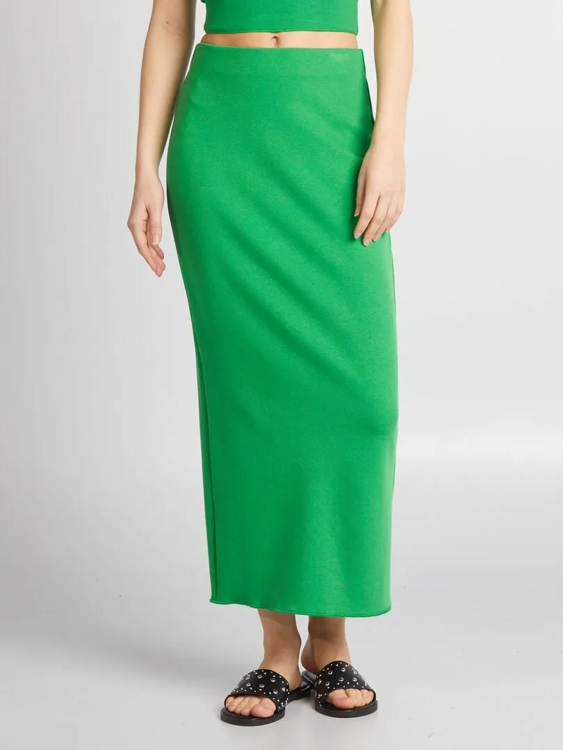 FALDA TUBO DE PUNTO  VERDE