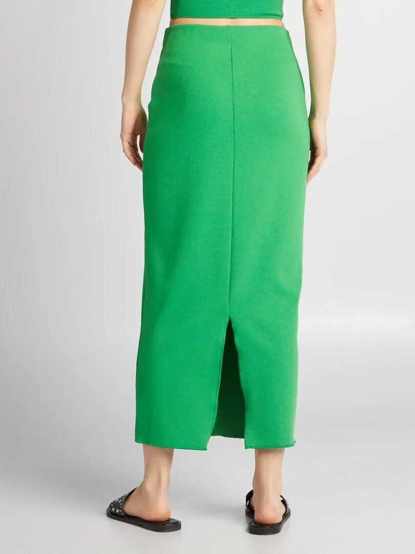 FALDA TUBO DE PUNTO  VERDE