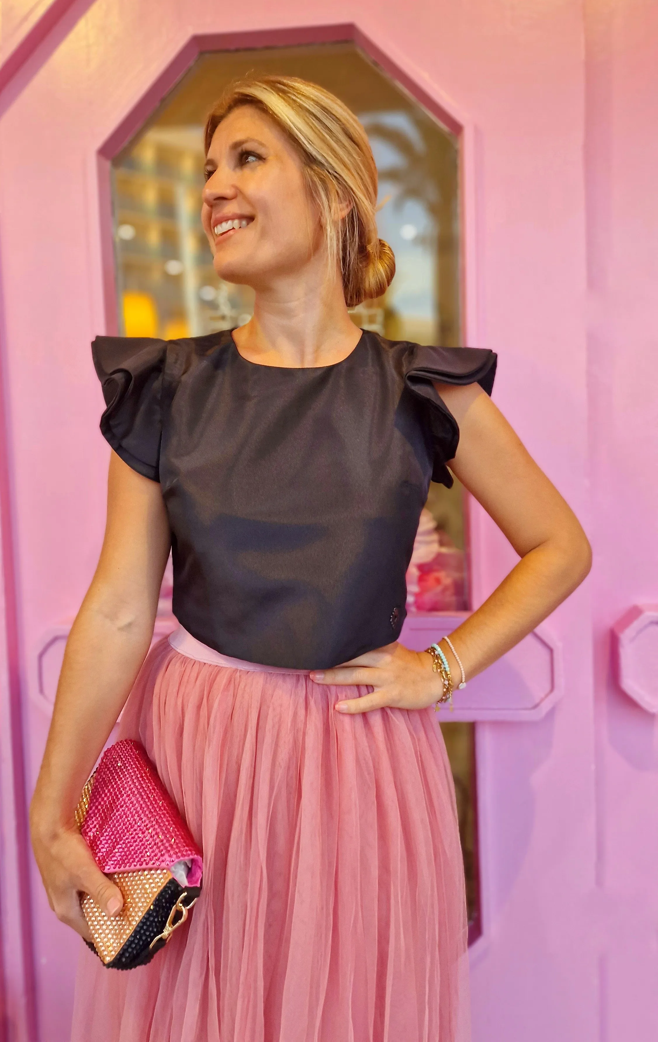 Falda Tul Rosa