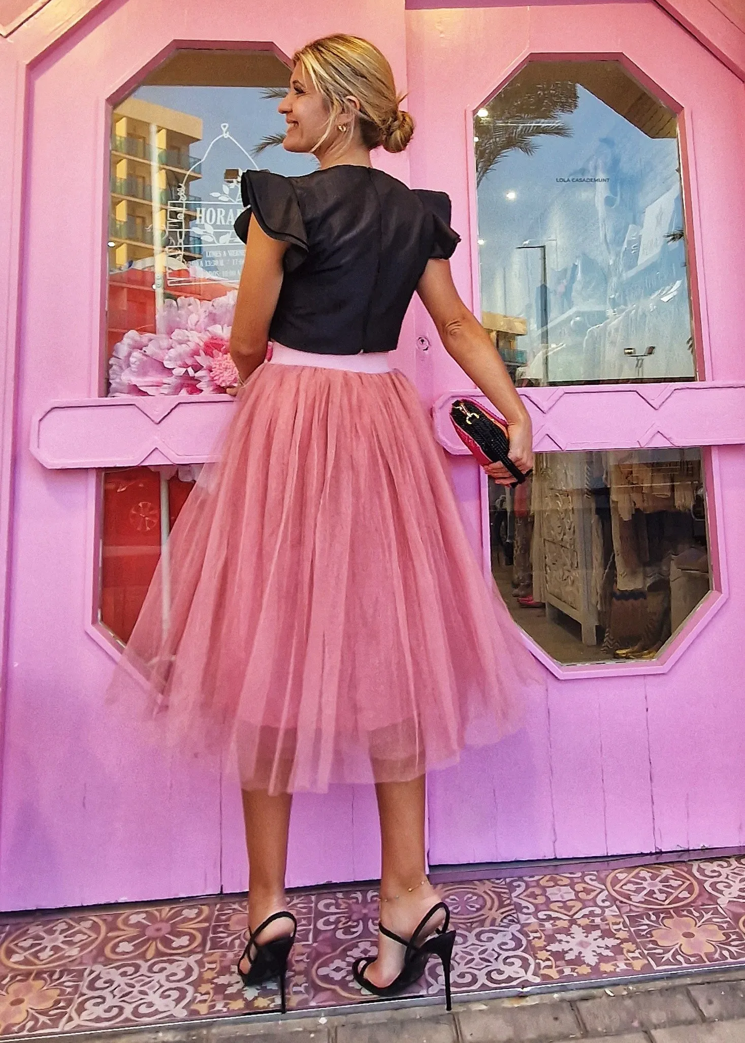 Falda Tul Rosa