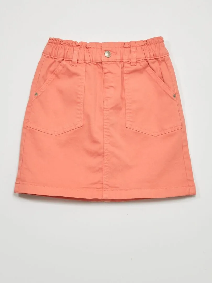FALDA VAQUERA PAPERBAG  NARANJA