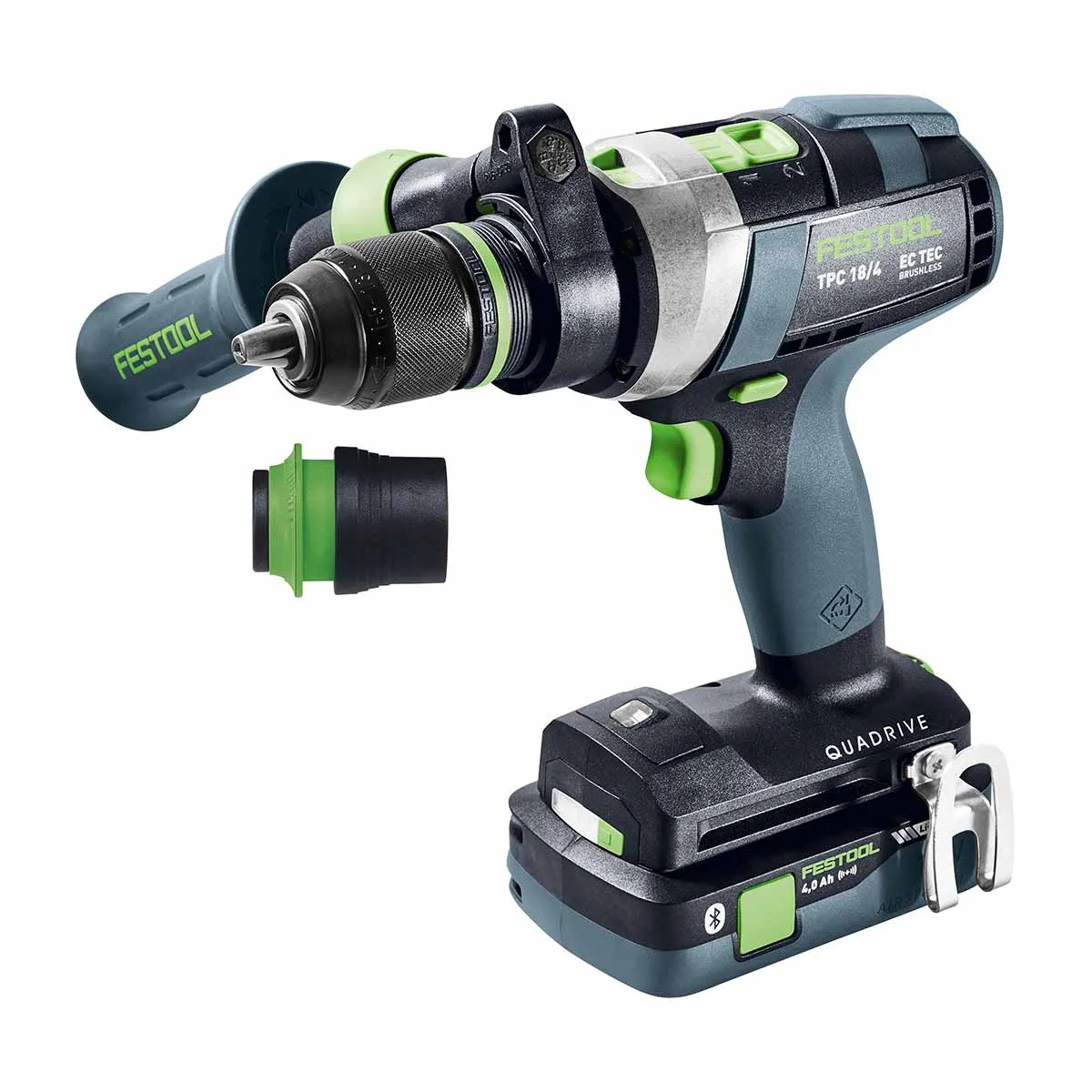 FESTOOL QUADRIVE TPC 18/4 5,0/4,0 IPLUS  TALADRO PERCUTOR ATORNILLADOR CON BATERíA Y CARGADOR