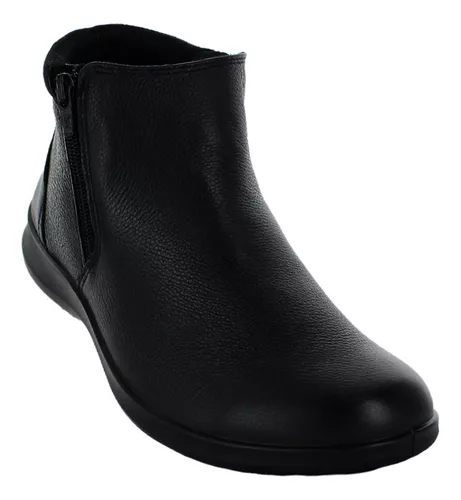 Flexi Botin Liso Cierre Piel Negro Mujer 82496