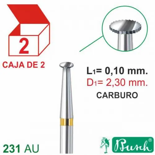 Fresa Carburo 231AU 0,10mm. Engastar C/2