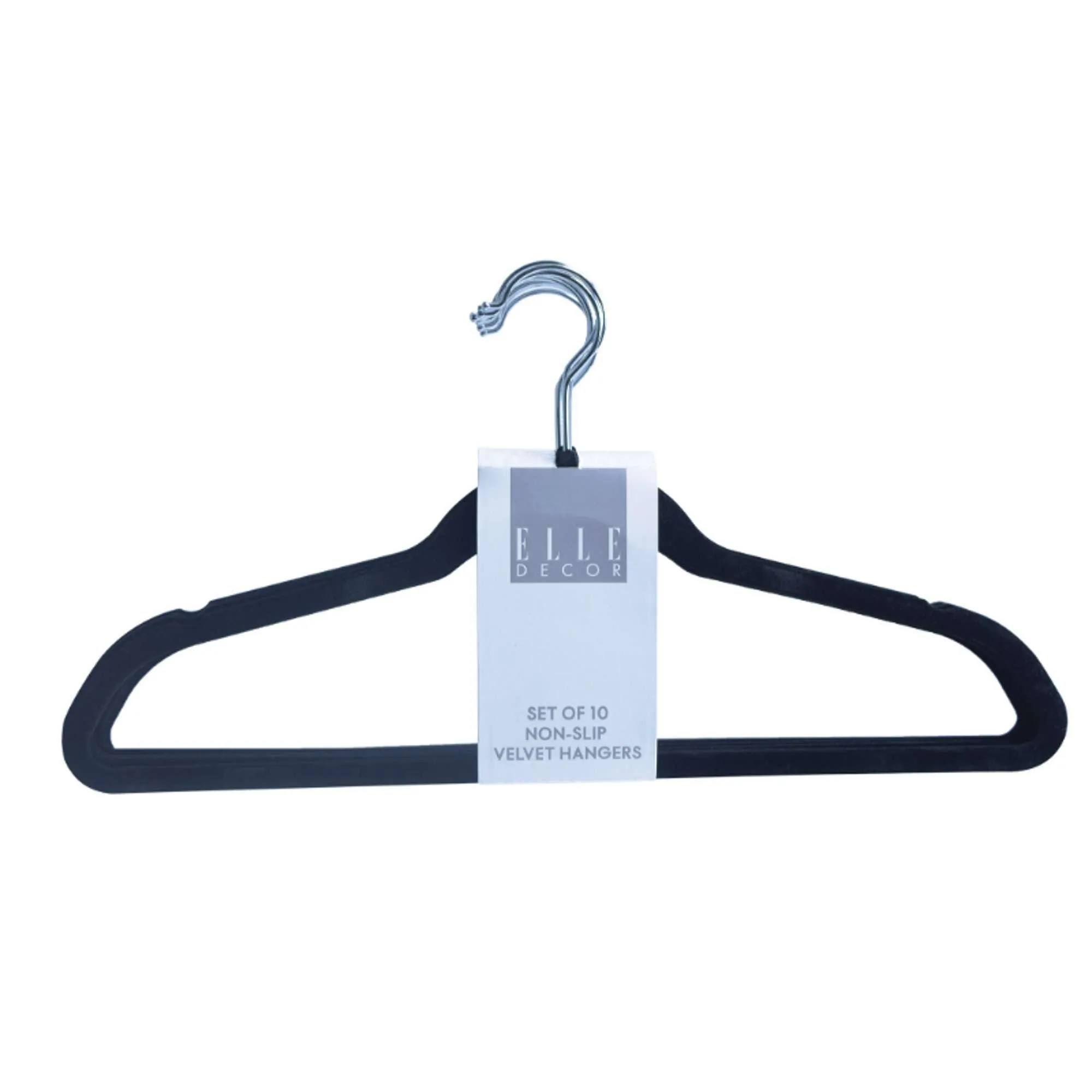 Gancho Para Ropa 10 Piezas Negro